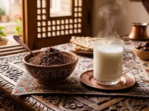 قاووت با شیر گرم برای صبحانه